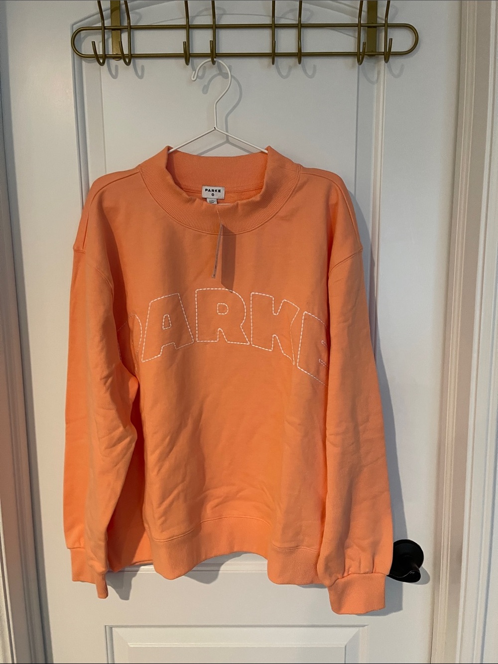 Parke Ribbed Crewneck Sweatshirt - Coral